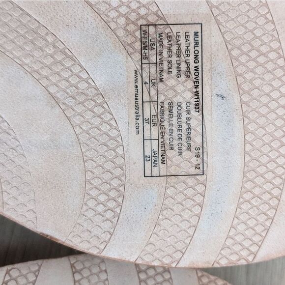 Emu Australia Murlong Bronze Leather Woven Sandals Women's 6 - Picture 8 of 8